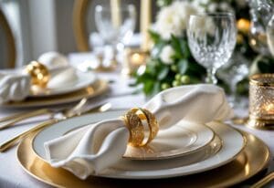 Read more about the article Sådan skaber du den perfekte borddækning med guld servietringe